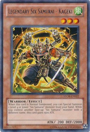 Legendary Six Samurai - Kageki | Storm of Ragnarok | STOR-EN022 | Rare