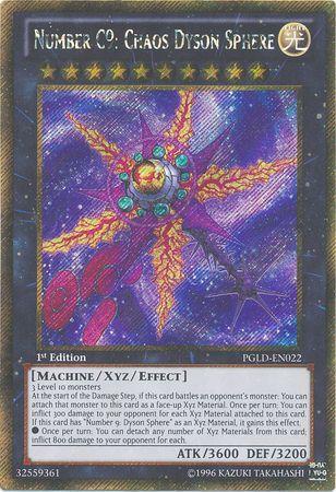 Number C9: Chaos Dyson Sphere | Premium Gold | PGLD-EN022 | Gold Secret Rare | 1st