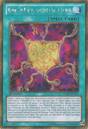 Rank-Up-Magic Argent Chaos Force | Premium Gold | PGLD-EN027 | Gold Secret Rare | 1st