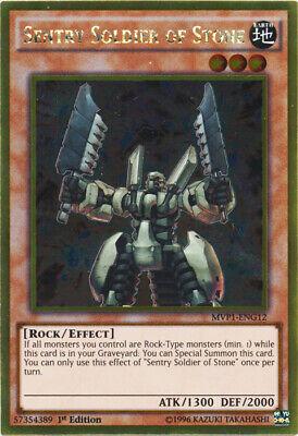 Sentry Soldier of Stone | Yu-Gi-Oh! The Dark Side of Dimensions Movie Pack | MVP1-ENG12 | Gold Rare | 1st