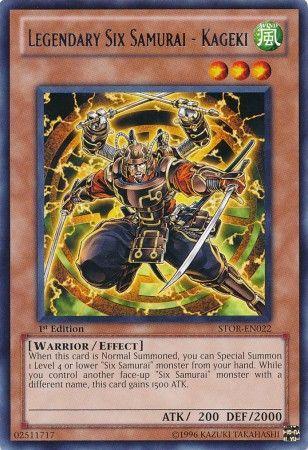 Legendary Six Samurai - Kageki | Storm of Ragnarok | STOR-EN022 | Rare | 1st