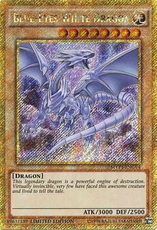 Blue-Eyes White Dragon | Yu-Gi-Oh! The Dark Side of Dimensions Movie Pack | MVP1-ENGV4 | Gold Secret Rare
