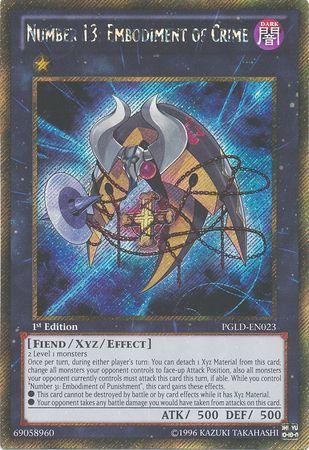 Number 13: Embodiment of Crime | Premium Gold | PGLD-EN023 | Gold Secret Rare | 1st