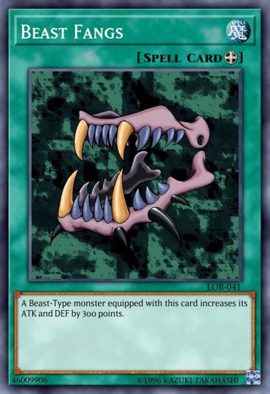 Beast Fangs | Legend of Blue Eyes White Dragon | LOB-041 | Short Print