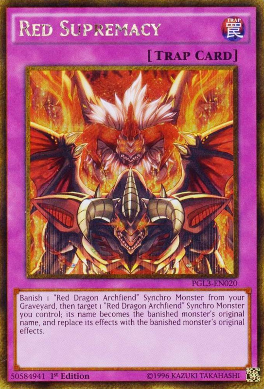 Red Supremacy | Premium Gold: Infinite Gold | PGL3-EN020 | Gold Secret Rare