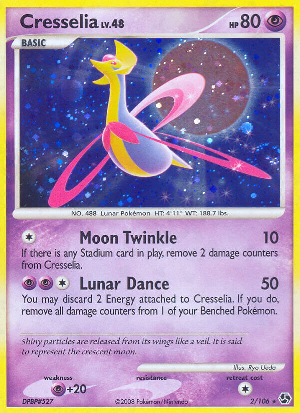 Cresselia | Great Encounters | Diamond & Pearl | 2/106 | New Mint | Rare Holo