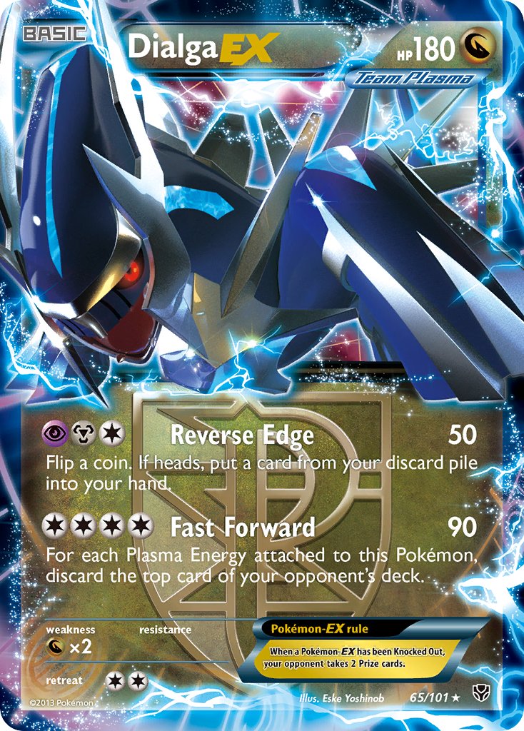 Dialga EX | Plasma Blast | Black & White | 65/101 | New Mint | Rare Holo EX