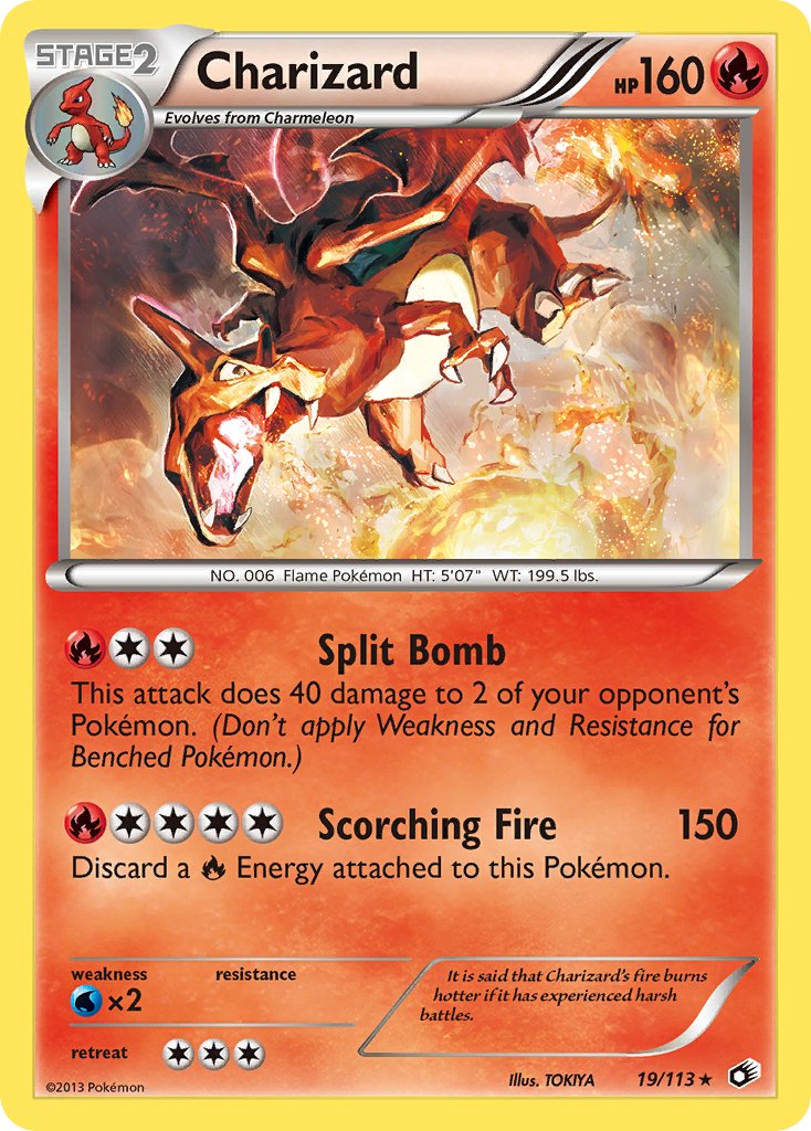 Charizard | Legendary Treasures | Black & White | 19/113 | New Mint | Rare Holo