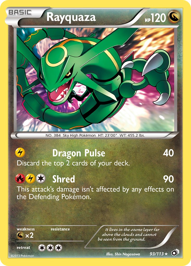 Rayquaza | Legendary Treasures | Black & White | 93/113 | New Mint | Rare Holo