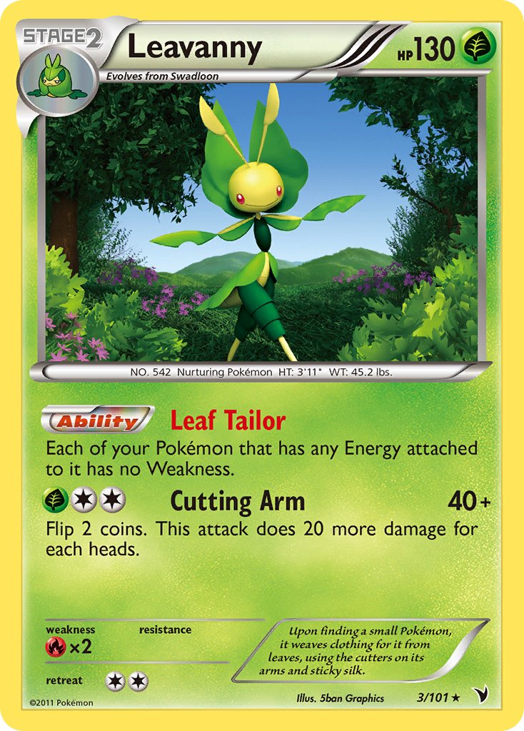 Leavanny | Noble Victories | Black & White | 3/101 | New Mint | Rare Holo
