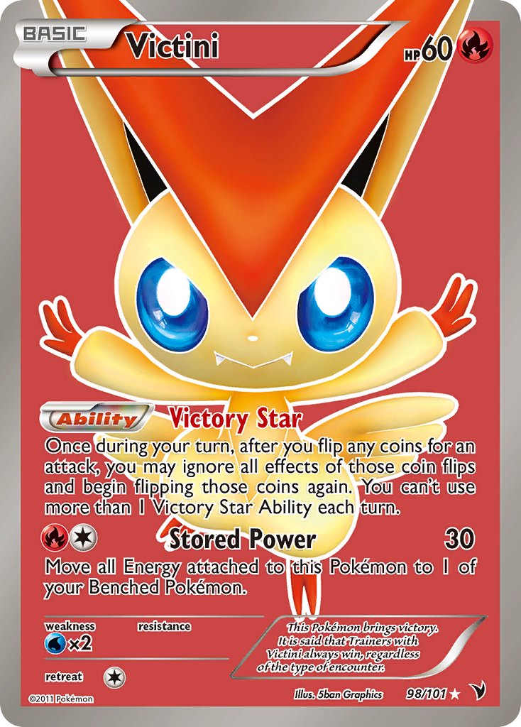 Victini | Noble Victories | Black & White | 98/101 | New Mint | Ultra Rare