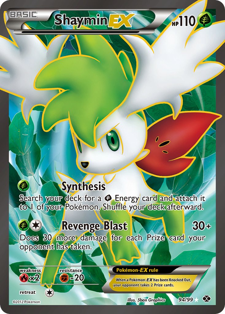 Shaymin EX | Next Destinies | Black & White | 94/99 | New Mint | Ultra Rare