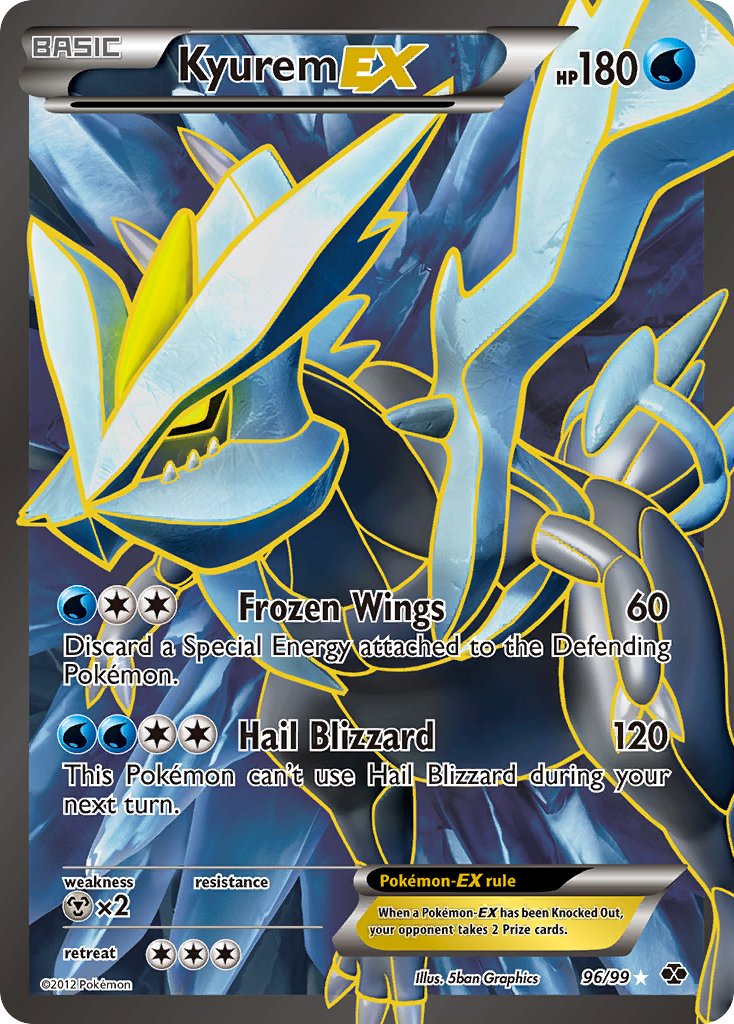 Kyurem EX | Next Destinies | Black & White | 96/99 | New Mint | Ultra Rare