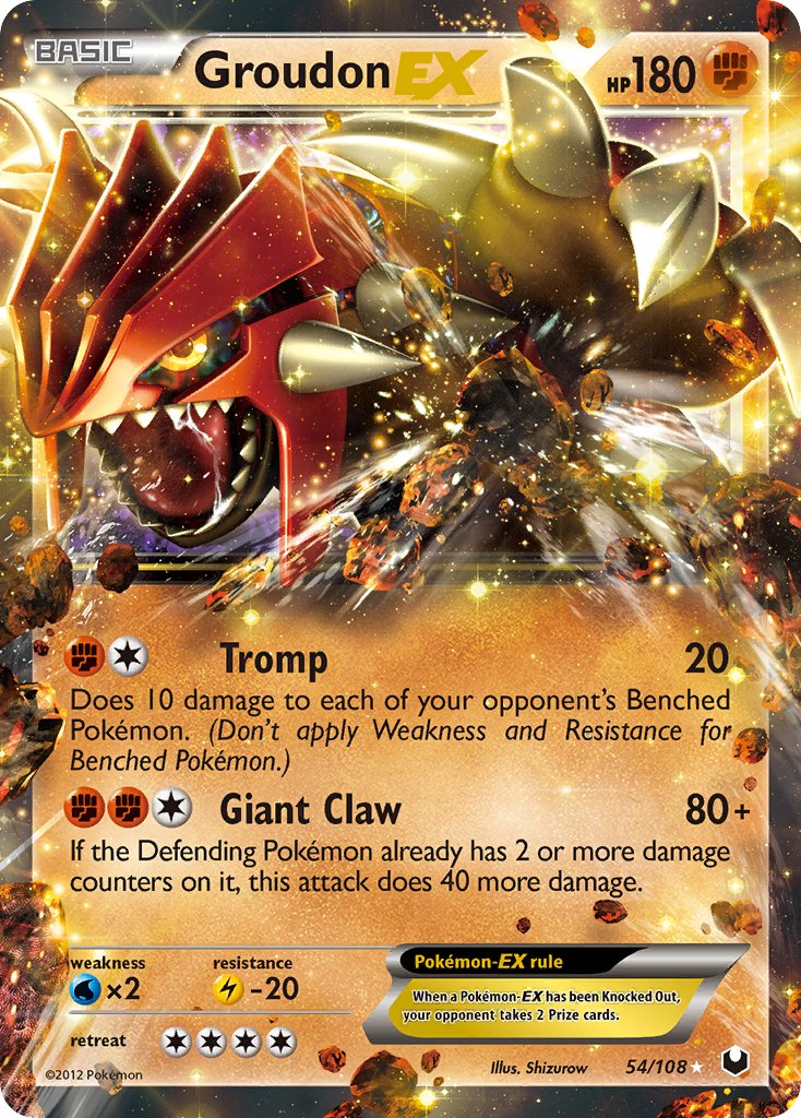 Groudon EX | Dark Explorers | Black & White | 54/108 | New Mint | Rare Holo EX