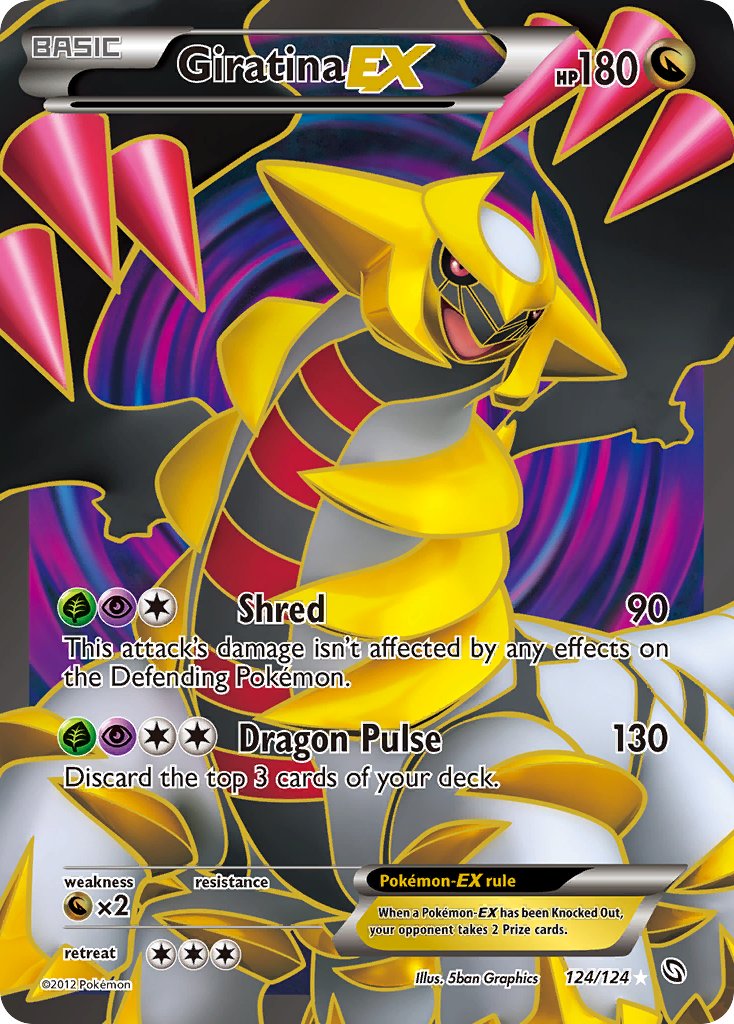 Giratina EX | Dragons Exalted | Black & White | 124/124 | New Mint | Ultra Rare