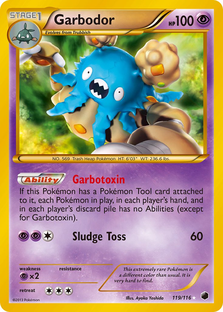 Garbodor | Plasma Freeze | Black & White | 119/116 | New Mint | Rare Secret
