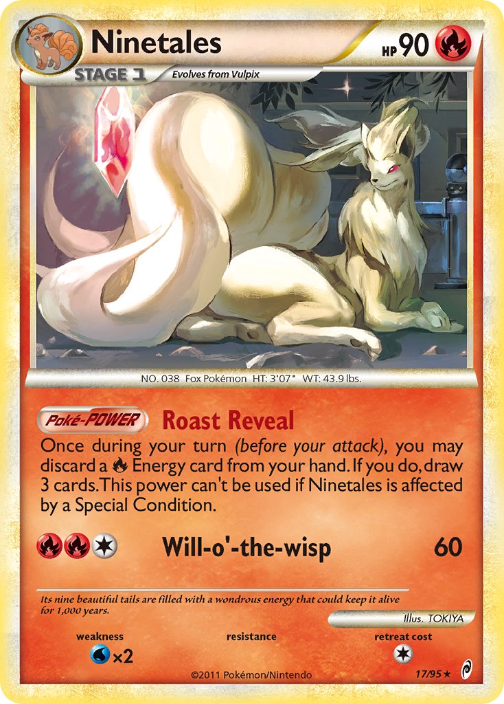 Ninetales | Call of Legends | HeartGold & SoulSilver | 17/95 | New Mint | Rare Holo