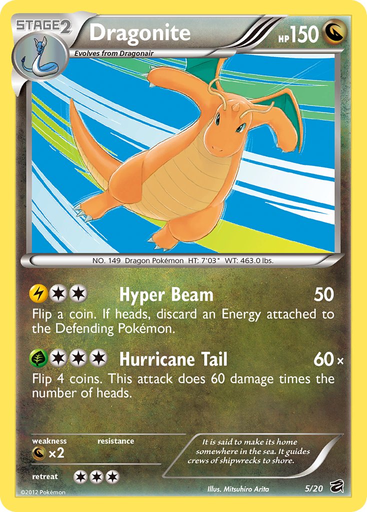 Dragonite | Dragon Vault | Black & White | 5/20 | New Mint | No Rarity