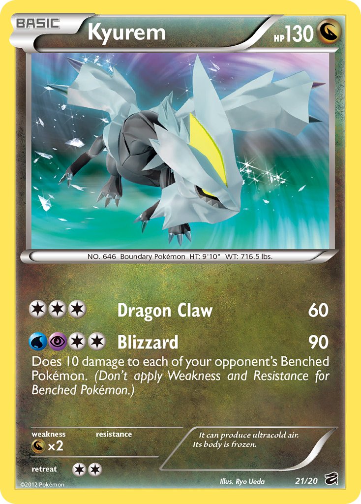 Kyurem | Dragon Vault | Black & White | 21/20 | New Mint | No Rarity