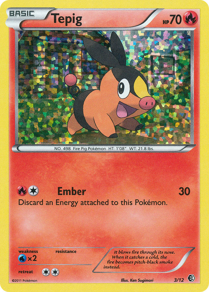 Tepig | McDonald's Collection 2011 | Black & White | 3/12 | New Mint | No Rarity