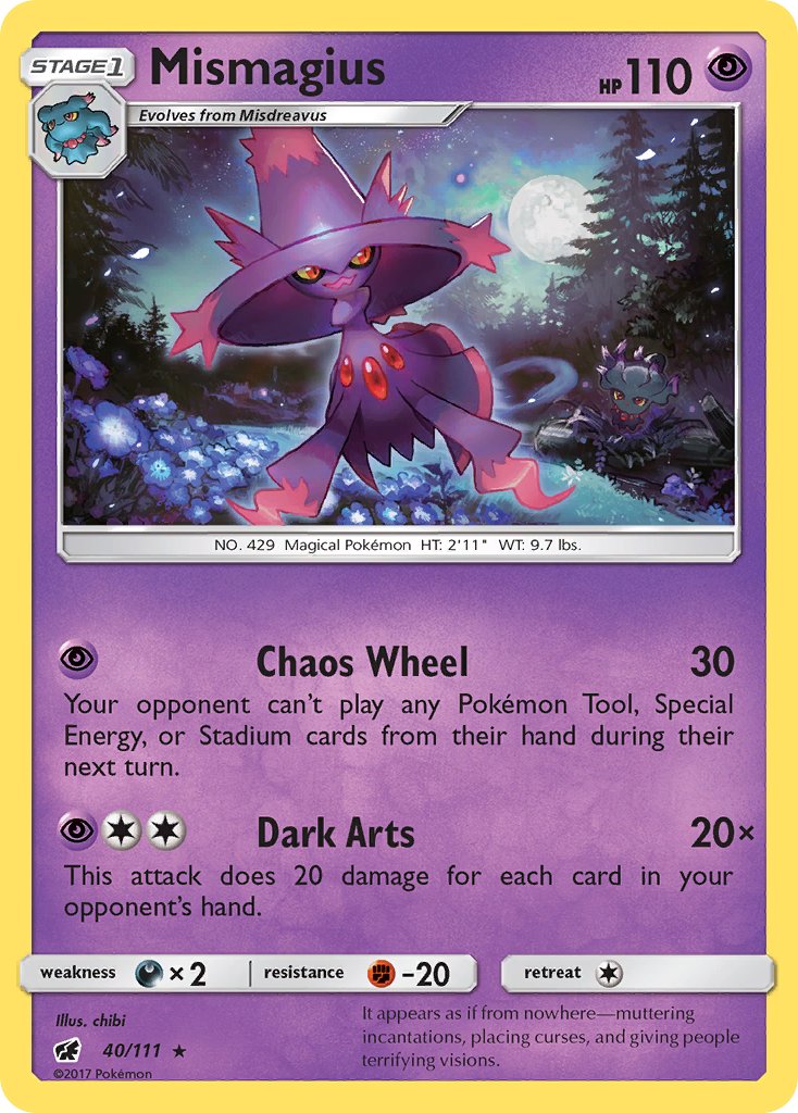 Mismagius | Crimson Invasion | Sun & Moon | 40/111 | New Mint | Rare