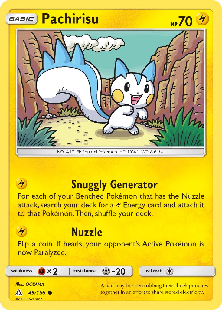 Pachirisu | Ultra Prism | Sun & Moon | 49/156 | New Mint | Common