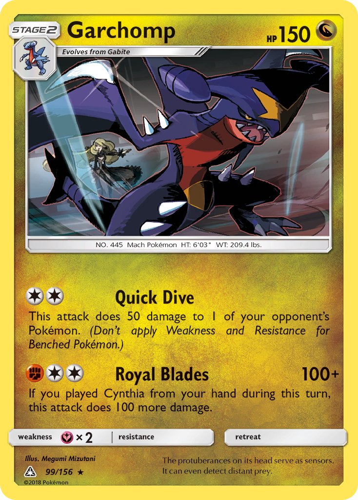 Garchomp | Ultra Prism | Sun & Moon | 99/156 | New Mint | Rare