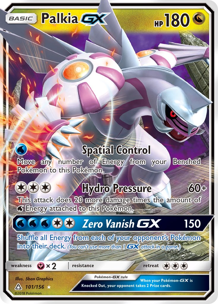 Palkia GX | Ultra Prism | Sun & Moon | 101/156 | New Mint | Rare Holo GX