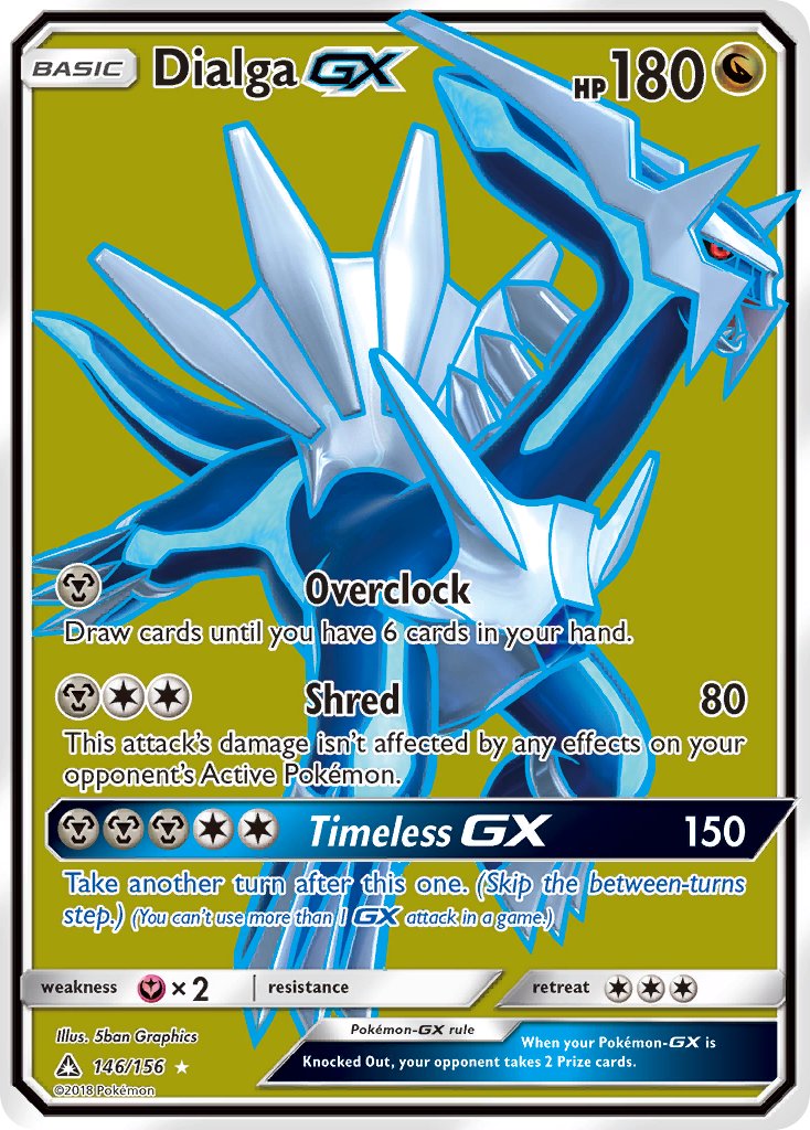 Dialga GX | Ultra Prism | Sun & Moon | 146/156 | New Mint | Ultra Rare