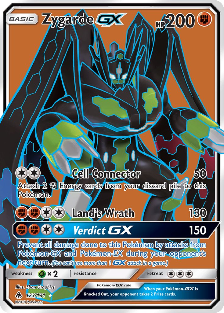 Zygarde GX | Forbidden Light | Sun & Moon | 123/131 | New Mint | Ultra Rare