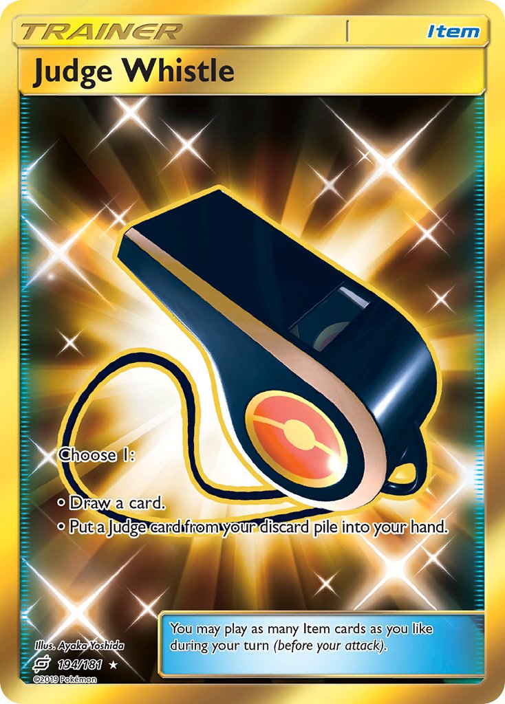 Judge Whistle | Team Up | Sun & Moon | 194/181 | New Mint | Rare Secret