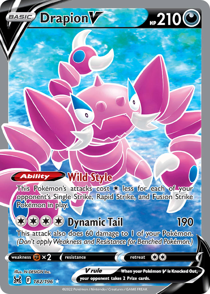 Drapion V | Lost Origin | Sword & Shield | 182/196 | New Mint | Ultra Rare