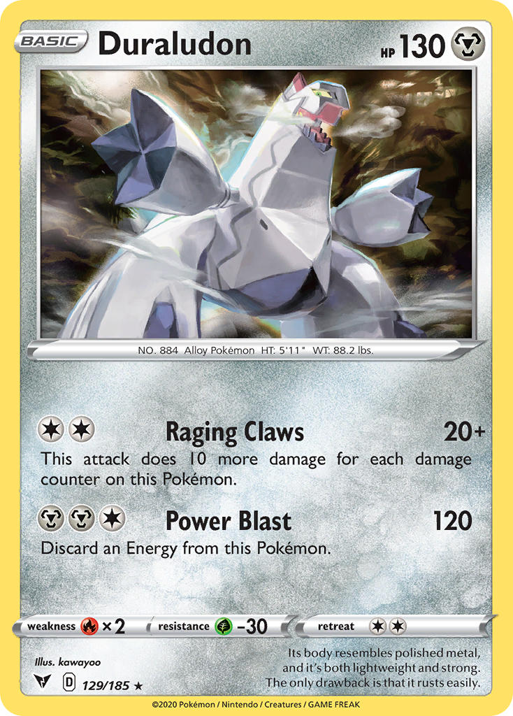 Duraludon | Vivid Voltage | Sword & Shield | 129/185 | New Mint | Rare Holo