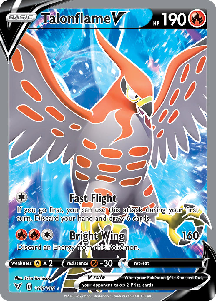 Talonflame V | Vivid Voltage | Sword & Shield | 168/185 | New Mint | Ultra Rare
