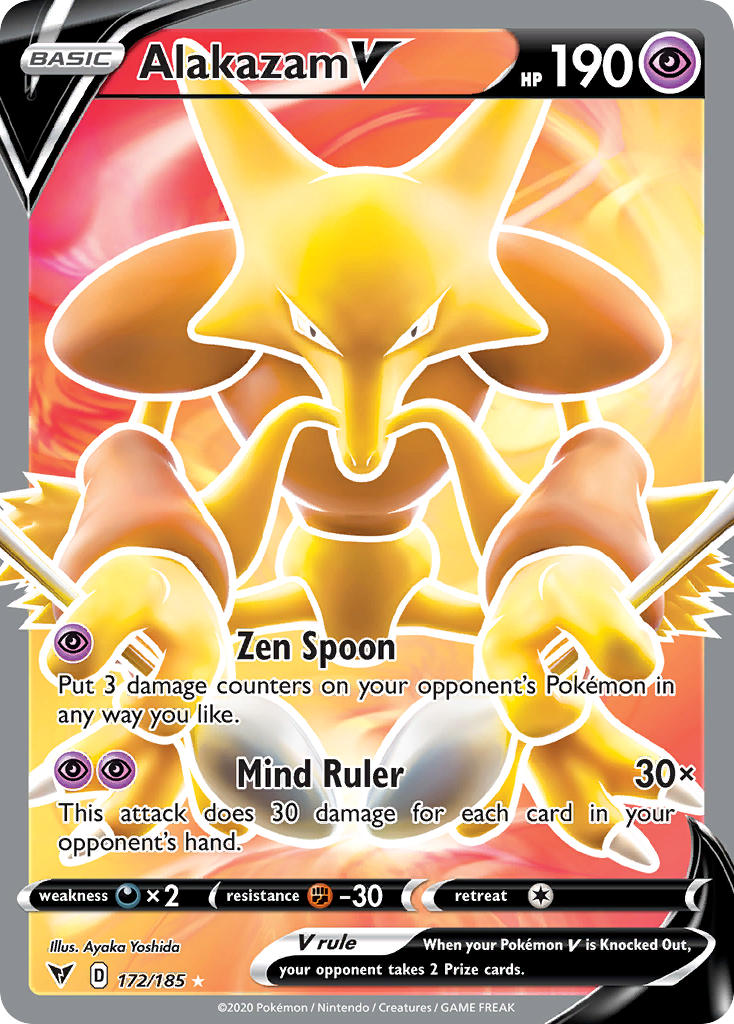 Alakazam V | Vivid Voltage | Sword & Shield | 172/185 | New Mint | Ultra Rare