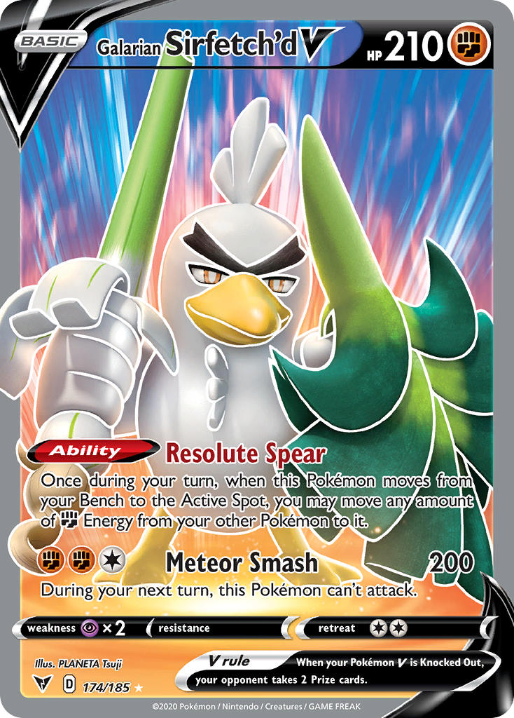Galarian Sirfetch’d V | Vivid Voltage | Sword & Shield | 174/185 | New Mint | Ultra Rare