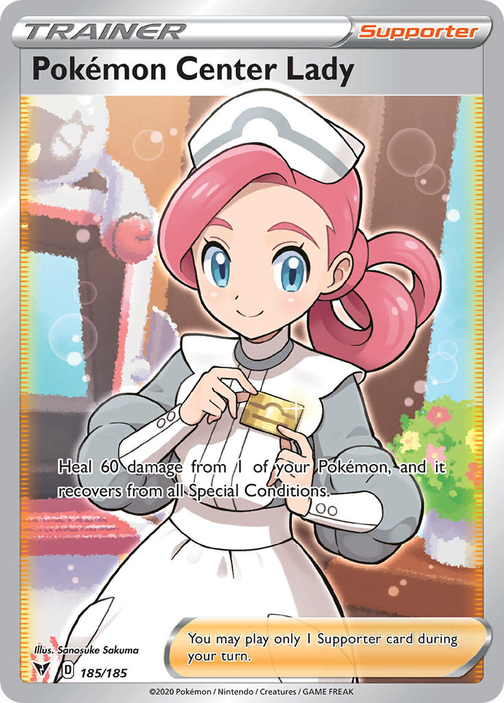 Pokémon Center Lady | Vivid Voltage | Sword & Shield | 185/185 | New Mint | Ultra Rare