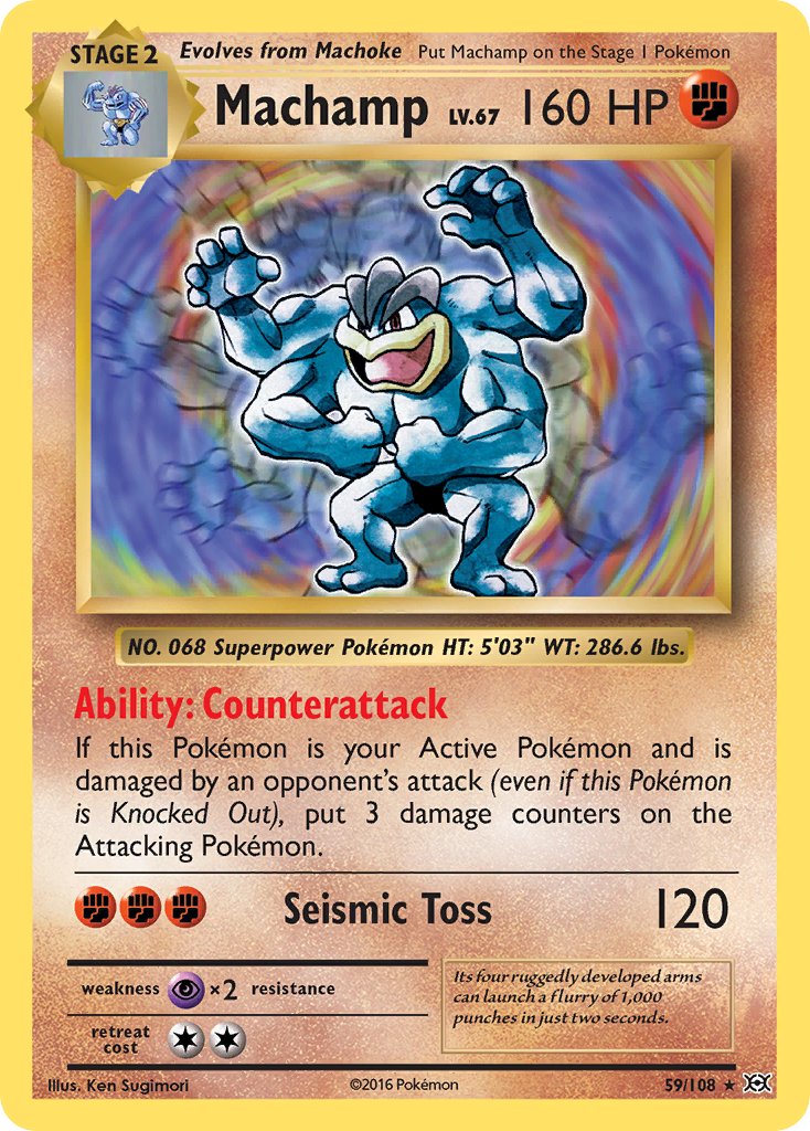 Machamp | EVO | XY | 59/108 | New Mint | Rare Holo