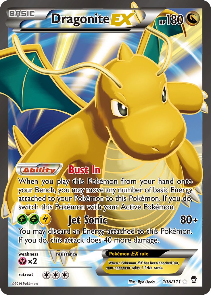 Dragonite EX | FFI | XY | 108/111 | Ultra Rare | New Mint