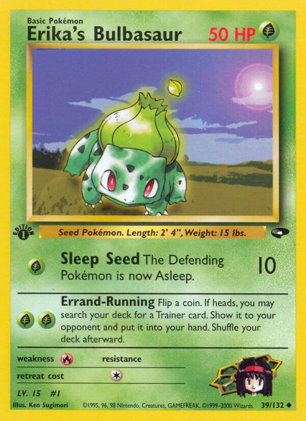 Erika’s Bulbasaur | Gym Challenge | Gym | 39/132 | New Mint | Uncommon