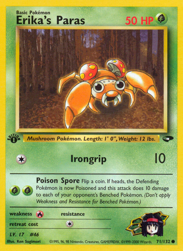 Erika’s Paras | Gym Challenge | Gym | 71/132 | New Mint | Common