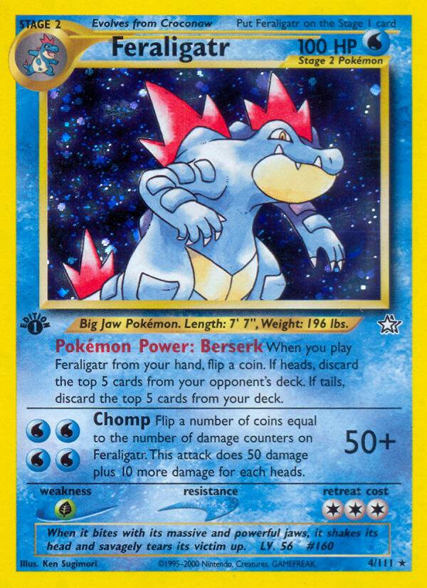 Feraligatr | Neo Genesis | Neo | 4/111 | New Mint | Rare Holo