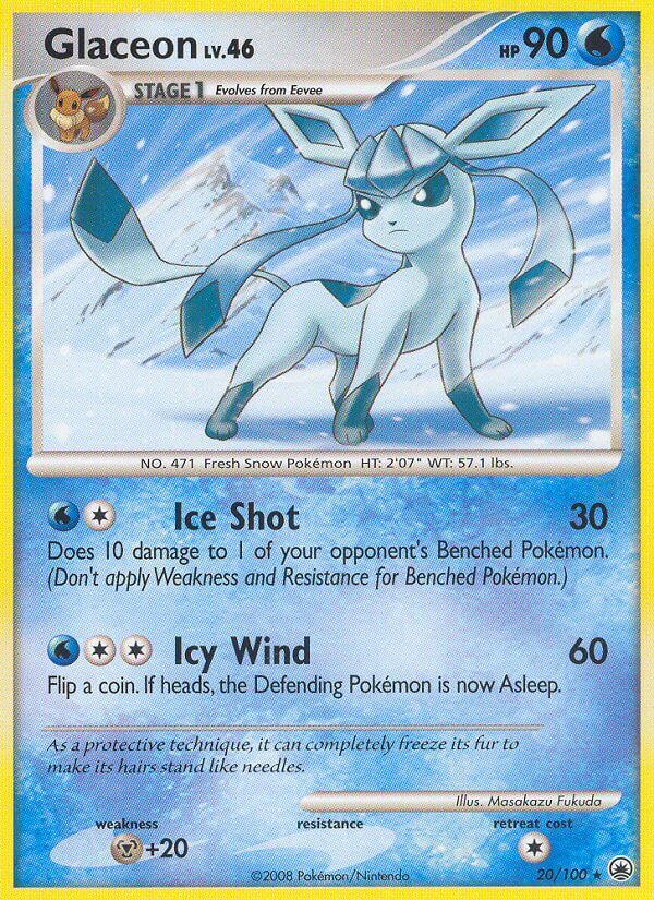 Glaceon | Majestic Dawn | Diamond & Pearl | 20/100 | New Mint | Rare