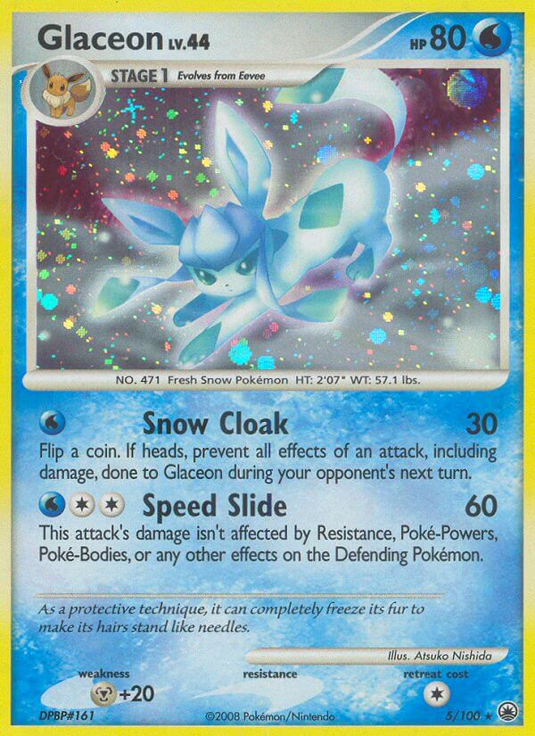 Glaceon | Majestic Dawn | Diamond & Pearl | 5/100 | New Mint | Rare Holo