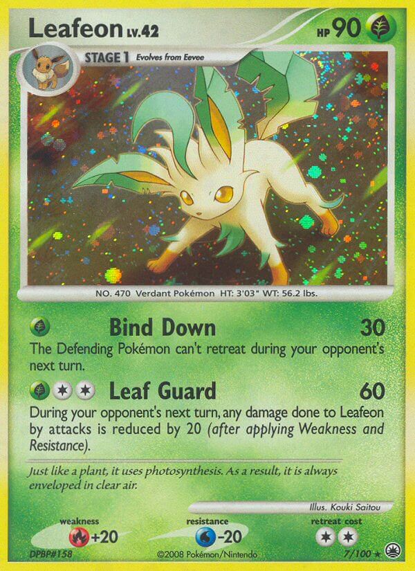 Leafeon | Majestic Dawn | Diamond & Pearl | 7/100 | New Mint | Rare Holo