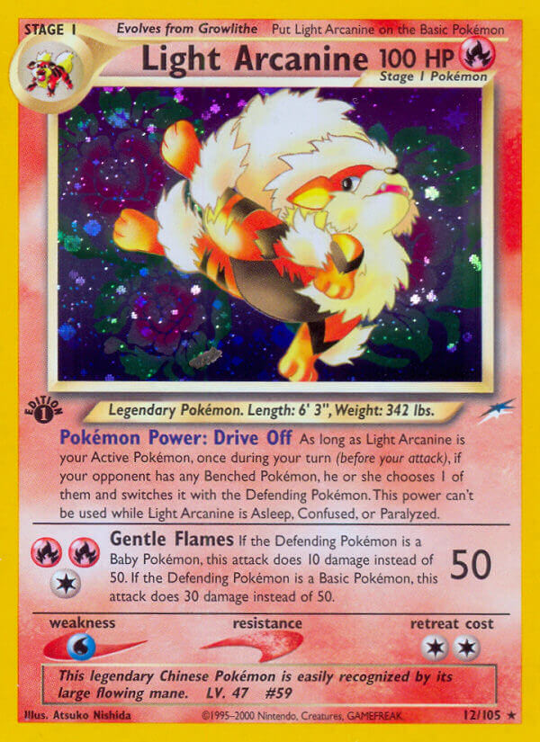 Light Arcanine | Neo Destiny | Neo | 12/105 | New Mint | Rare Holo