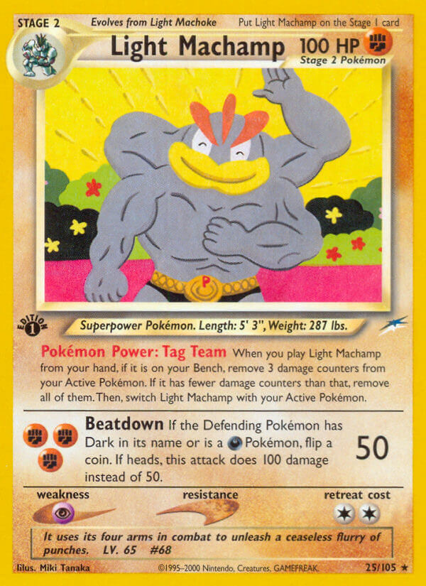 Light Machamp | Neo Destiny | Neo | 25/105 | New Mint | Rare