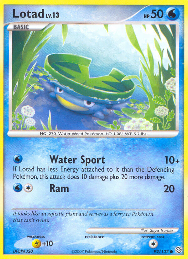 Lotad | Secret Wonders | Diamond & Pearl | 92/132 | New Mint | Common