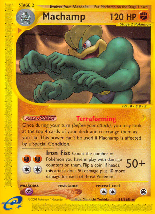 Machamp | Expedition | E-Card | 51/165 | New Mint | Rare