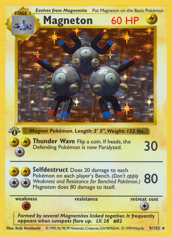 Magneton | Base Set | Classic | 9/102 | New Mint | Rare Holo